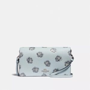 Coach Sky Blue Floral Crossbody Bag